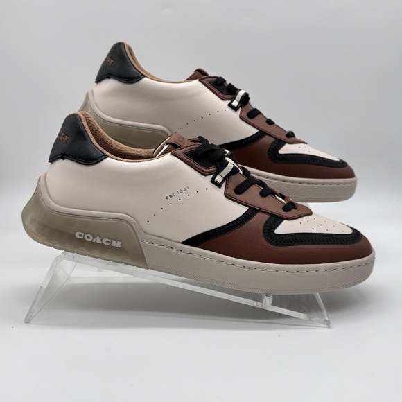 Coach Other - Coach CitySole Court Sneakers Men’s 10D Brown Black White Leather Low Top Shoes